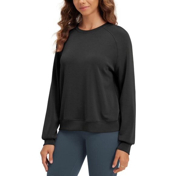 Tops - Women’s Modal Cotton Long Sleeve Sweatshirt Crew Neck Casual Top